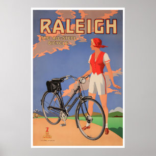 Radfahrplakat Fahrrad Kunst Radfahren Raleigh Prin Poster
