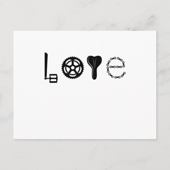 RADFAHRRAD LIEBE RACING BIKE PARTS Funny Cycling B Postkarte (Vorderseite)