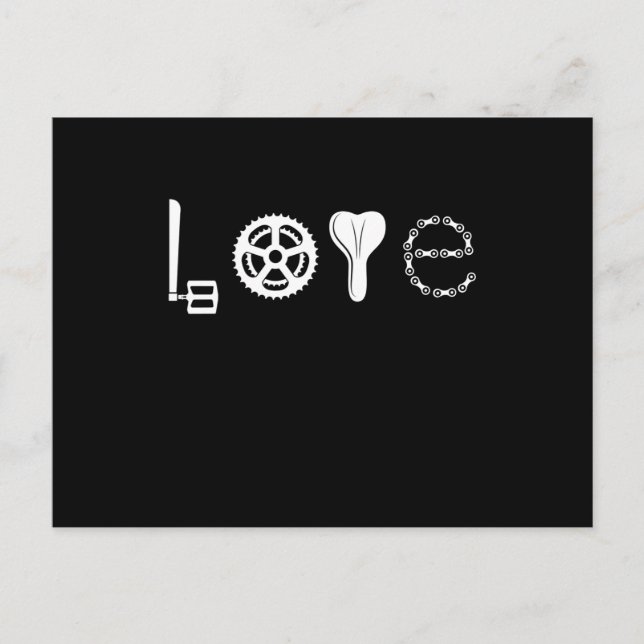 RADFAHRRAD LIEBE RACING BIKE PARTS Funny Cycling B Postkarte (Vorderseite)