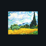 Radfeld Leinwanddruck<br><div class="desc">Wheatfield with Cypresses - Vincent Van Gogh</div>