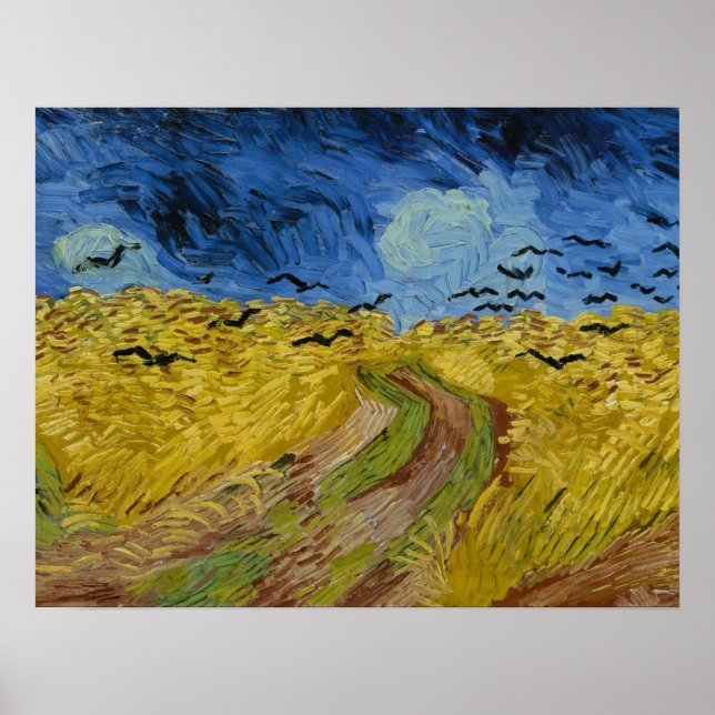 Radfeld mit Kronenmalerei Vincent Van Gogh Poster (Vorne)
