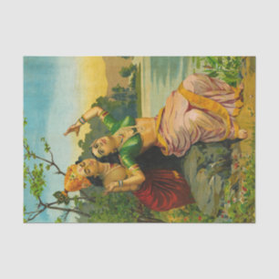 Radha Bilas von Raja Ravi Varma Seidenpapier