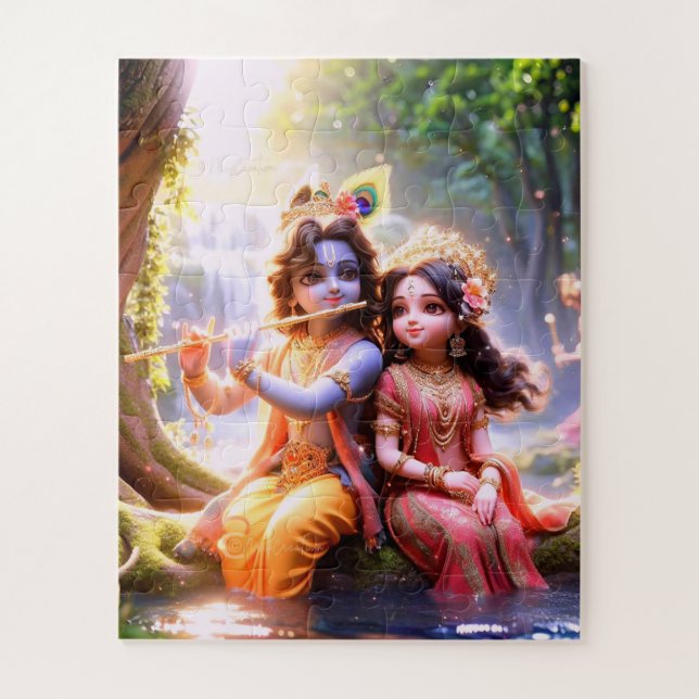 Radha Krishana Zig sah Puzzles (Vertikal)