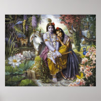 Radha Krishna All Attraktive Couple Poster Print