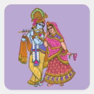 Radha Krishna Aufkleber