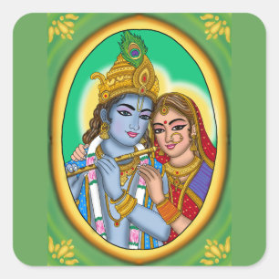 Radha Krishna Aufkleber
