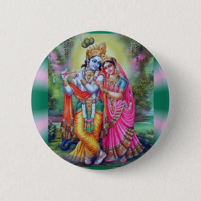 Radha Krishna Button (Vorderseite)