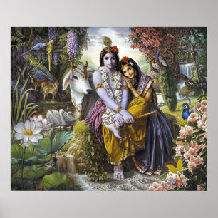 Radha & Krishna - Das göttliche, allattraktive Paa Poster