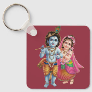 Radha Krishna: Das Symbol der Ewigen Bank Schlüsselanhänger