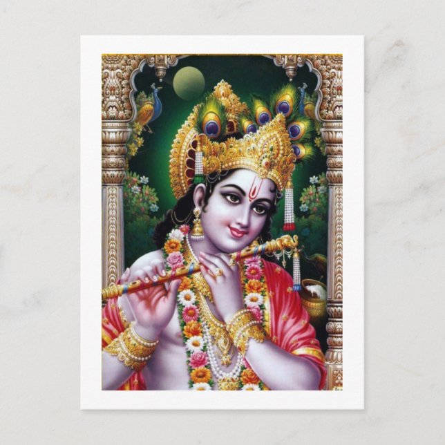 Radha KRISHNA für Liebe, Frieden und Wohlstand Postkarte (Vorderseite)