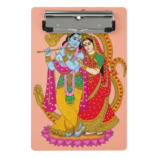 Radha Krishna Notebook Mini Klemmbrett (Vorderseite)