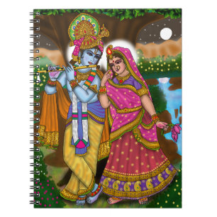 Radha Krishna Notizbuch Notizblock