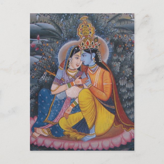 Radha Krishna Postcard Postkarte (Vorderseite)