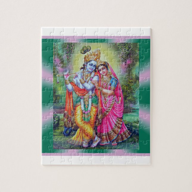 Radha Krishna Puzzlespiel (Vertikal)