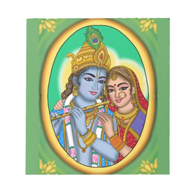Radha Krishna Schreibwaren Notizblock (Vorderseite)