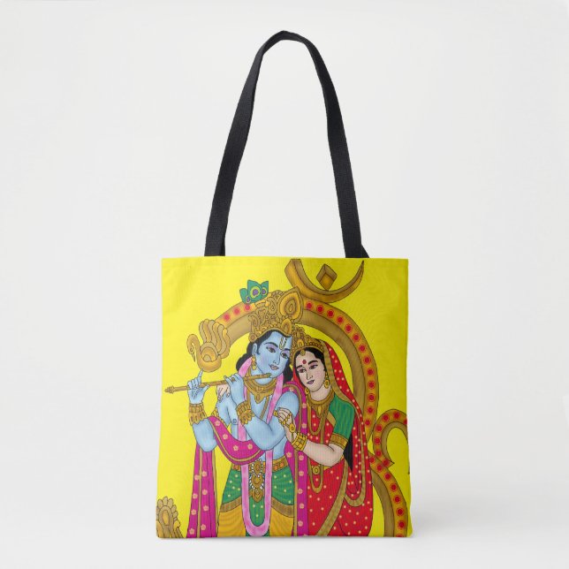 Radha Krishna Tote Bag Tasche (Vorderseite)