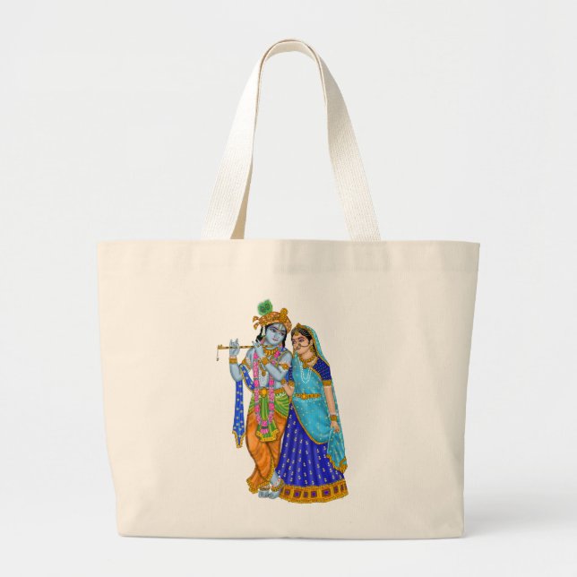 Radha Krishna Tote Bags Jumbo Stoffbeutel (Vorne)