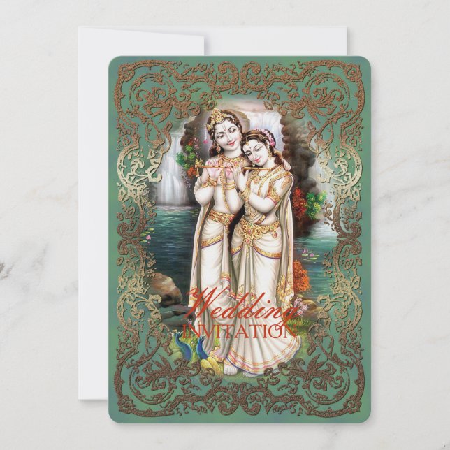 Radha Krishna Wedding Collection - Einladungskarte (Vorderseite)