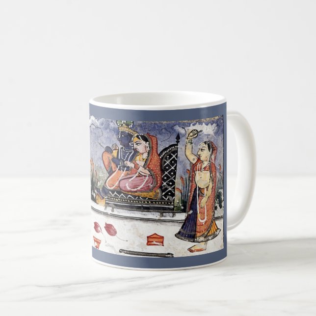 Radha, Krsna - Krishna - indische Weltmusik Kaffeetasse (VorderseiteRechts)