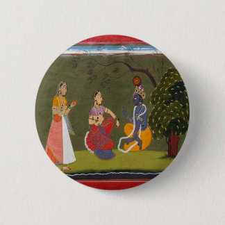 Radha und Krishna in der Diskussion Button