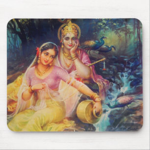 Radha und Krishna-Mauspad Mousepad