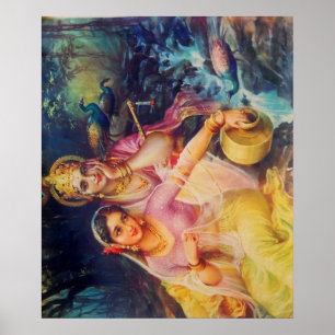 Radha und Krishna-Poster Poster