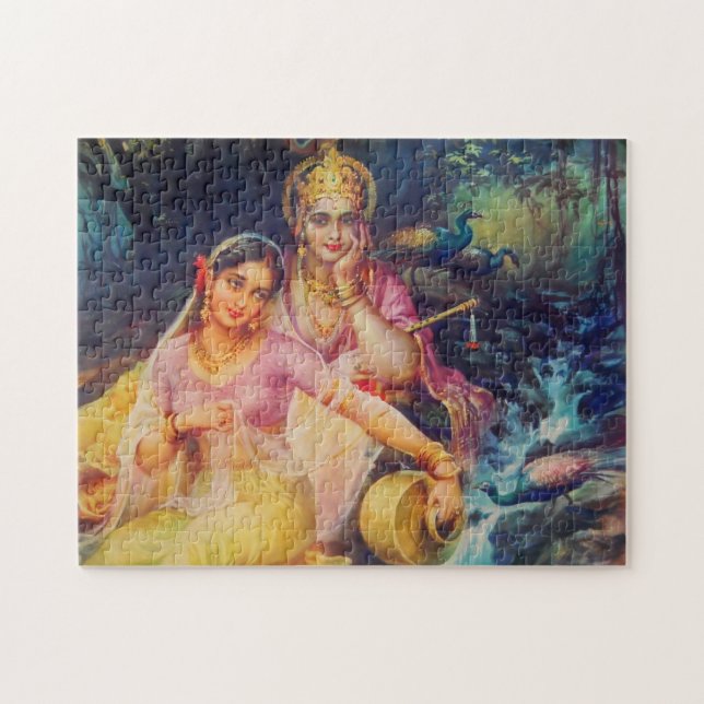 Radha und Krishna-Puzzle (Horizontal)