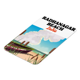 Radhanagar-Strand Indien Reiseplakat Magnet