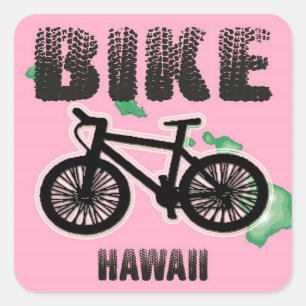Radhawaii Quadratischer Aufkleber