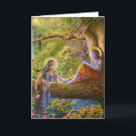 Radhe Shyam! Gruß-Karten Karte<br><div class="desc">Vom malenden Radhe Shyam! Die ewigen Paare in ihrem geistigen Reich. Malerei von Vishnudas.</div>