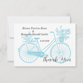 Radhochzeit Dankeskarte