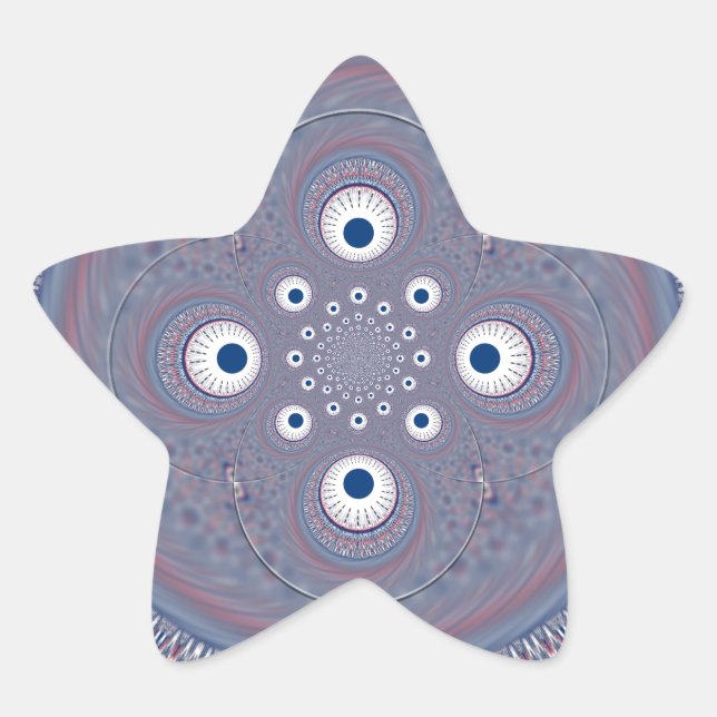 Radialdesign Art Print Stern-Aufkleber (Vorderseite)
