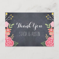 Radiale Florals Flat Danke Karte