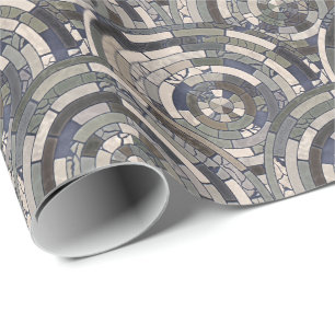 Radiale Mosaikfliesen 1B Wrapping Paper Geschenkpapier