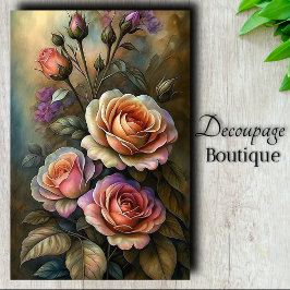 Radiale Rose Art Decoupage Seidenpapier