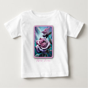 Radiale Rose: Perfekt rosa und Lila Petalen Baby T-shirt