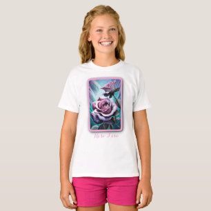 Radiale Rose: Perfekt rosa und Lila Petalen T-Shirt