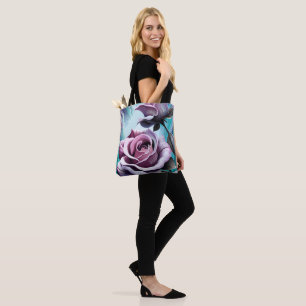 Radiale Rose: Perfekt rosa und Lila Petalen Tasche