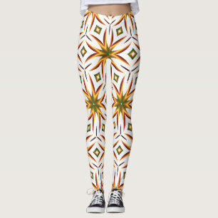 Radiale Sternexplosion Nahtloses Muster Leggings