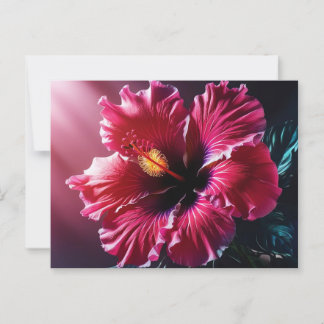 Radialer Hibiskus im Blut Postkarte