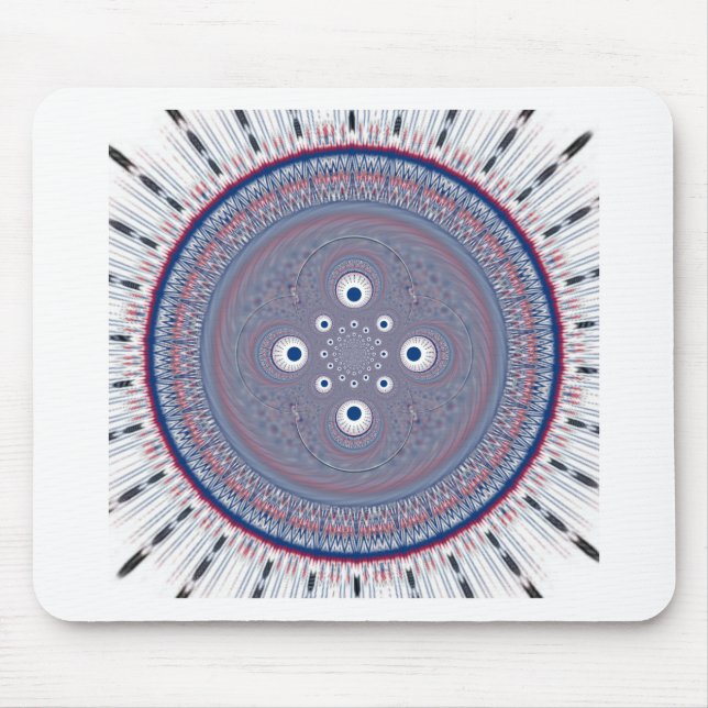Radiales Design-Kunstwerk Mousepad (Vorne)