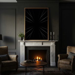 Radiales dunkles Abstrakt Leinwanddruck