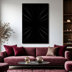 Radiales dunkles Abstrakt Poster