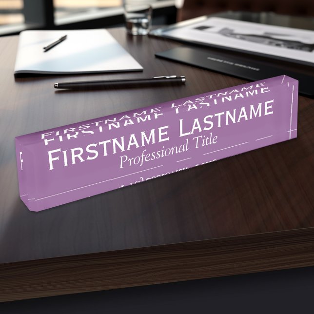 Radialorchid - vollständiger Name und Beruflicher  Namensplakette (Personalized Name Plate - Executive and Professional Designs)