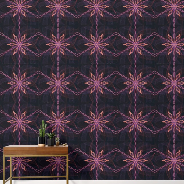 Radialsymmetrie-Blumendesign Tapete (Hausflur)