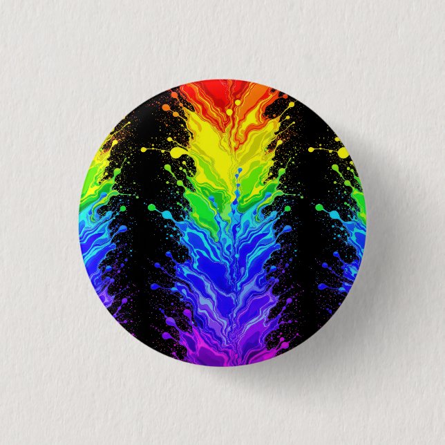 „Radiance“ – Ein abstraktes Pride-Muster  Button (Vorderseite)