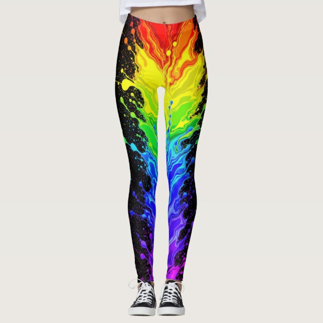 „Radiance“ – Ein abstraktes Pride-Muster  Leggings (Vorderseite)