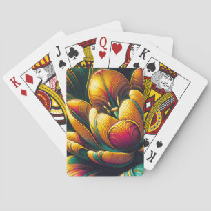 Radiant Abstrakt Tulip Bloom Spielkarten