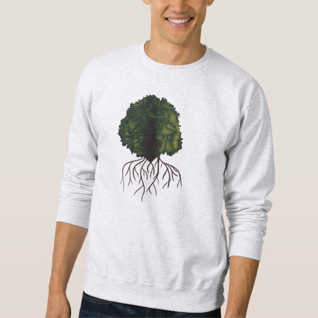 Radiant Afro Woman Modern Art Collage Sweatshirt (Vorderseite)