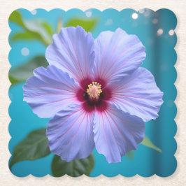 Radiant Beauty: Lavendel Hibiskus Blume im Blut Untersetzer